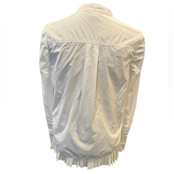 JASON WU GREY Long-Sleeve 2-in-1 Combo Poplin Top w/ Pleated Hem, Women's Size 6 - Picture 3 of 12